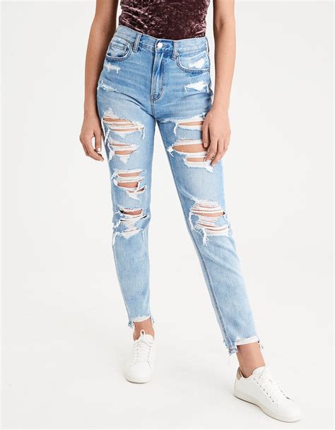 american eagle high rise mom jeans